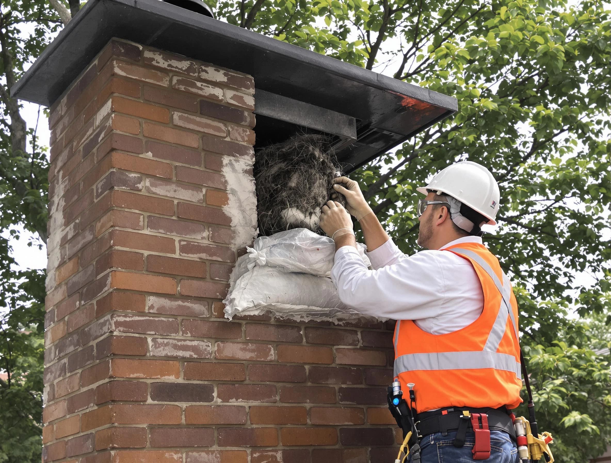Humane removal of debris and animals by Vinings Chimney Sweep in Vinings, GA