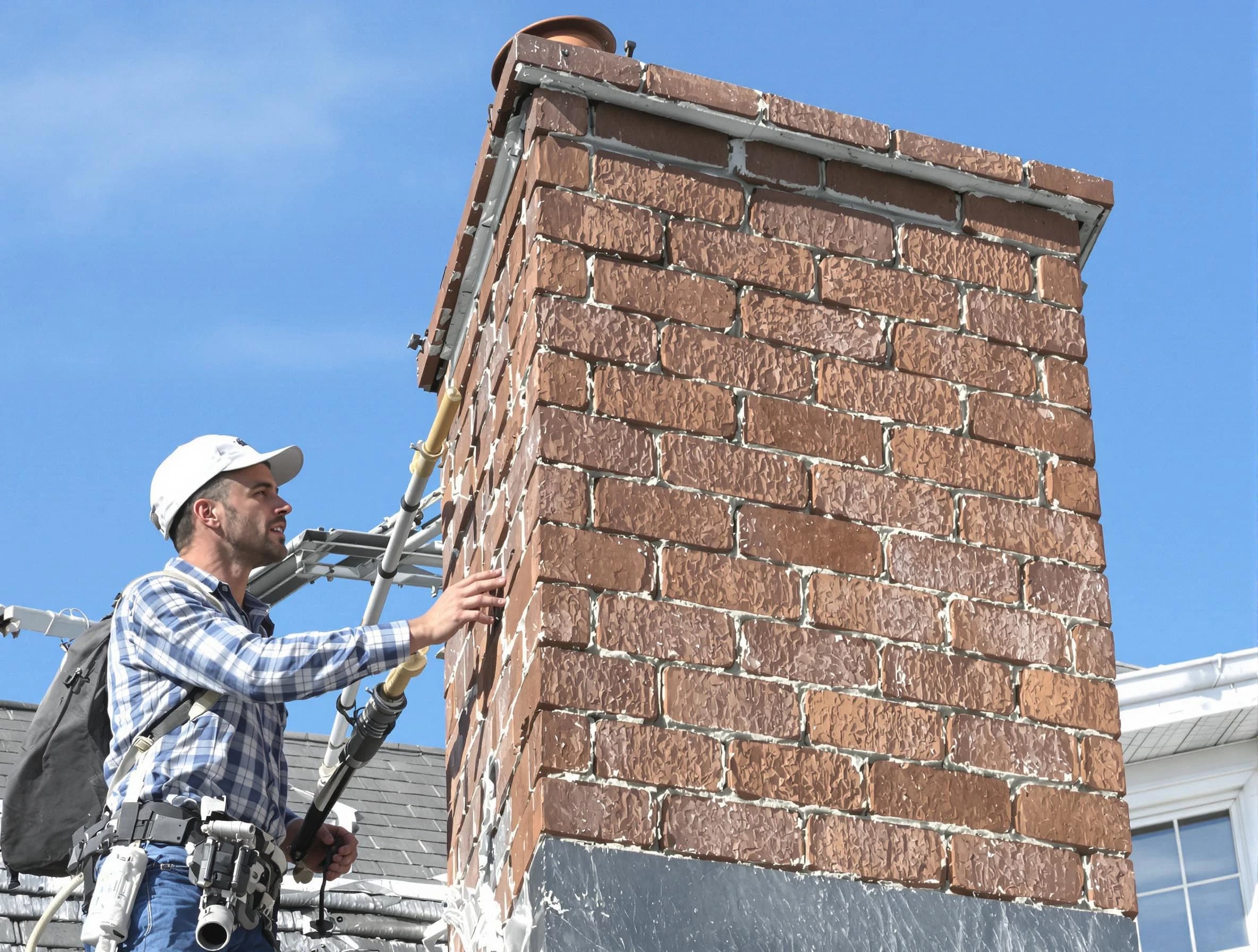 Brickwork for a chimney rebuild by Vinings Chimney Sweep in Vinings, GA