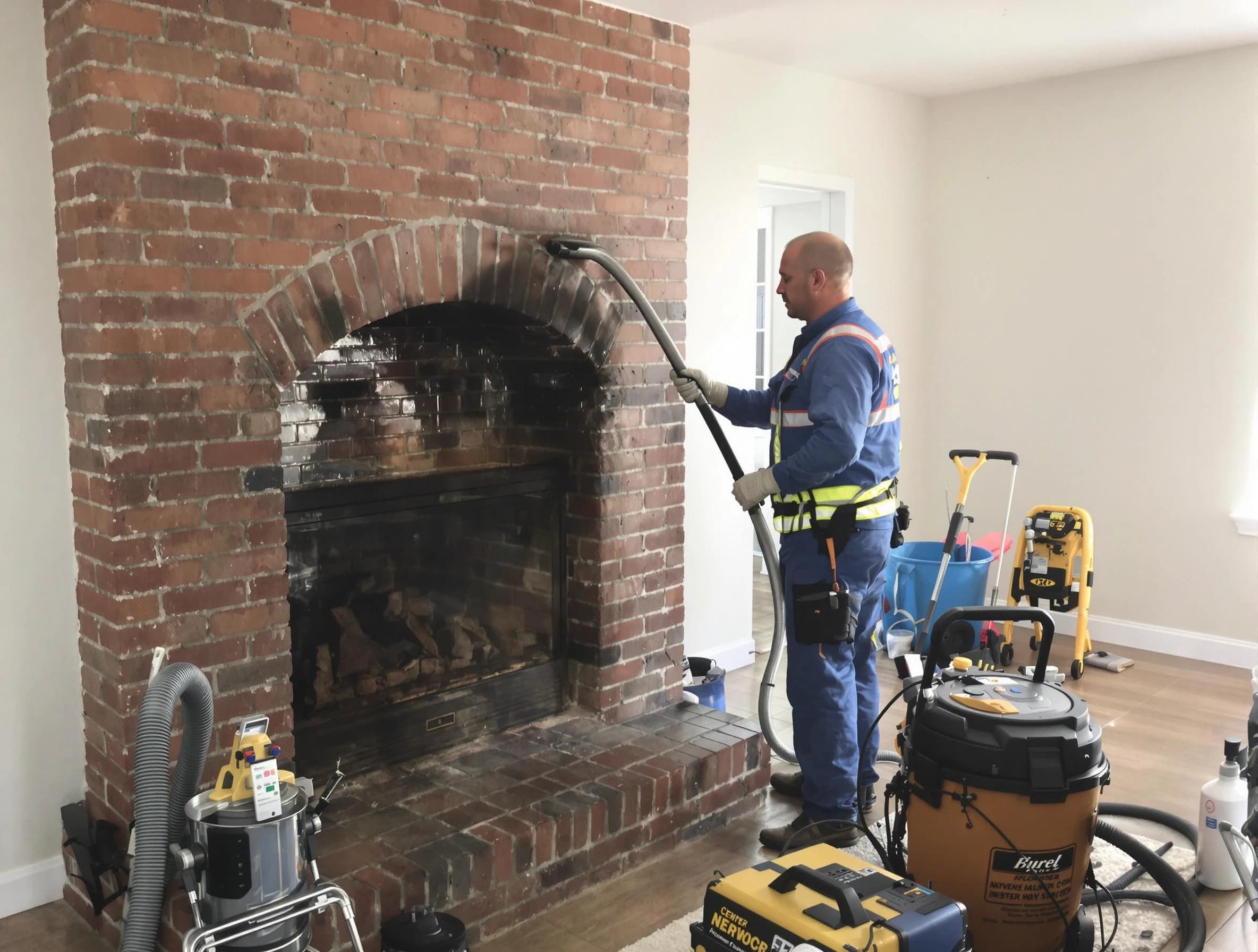 Vinings Chimney Sweep expert performing detailed chimney sweep in Vinings, GA