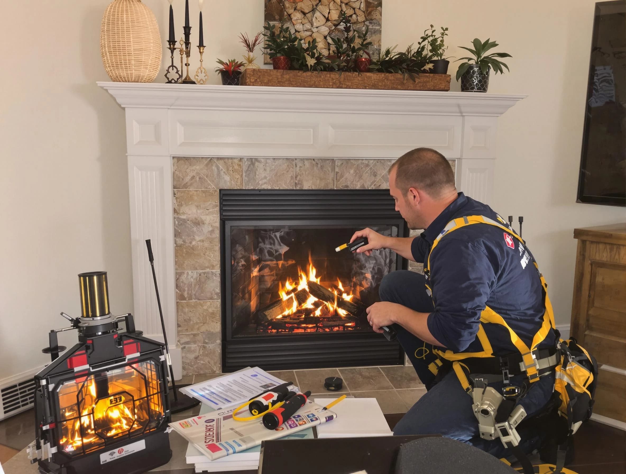 Safety-focused fireplace inspection by Vinings Chimney Sweep in Vinings, GA