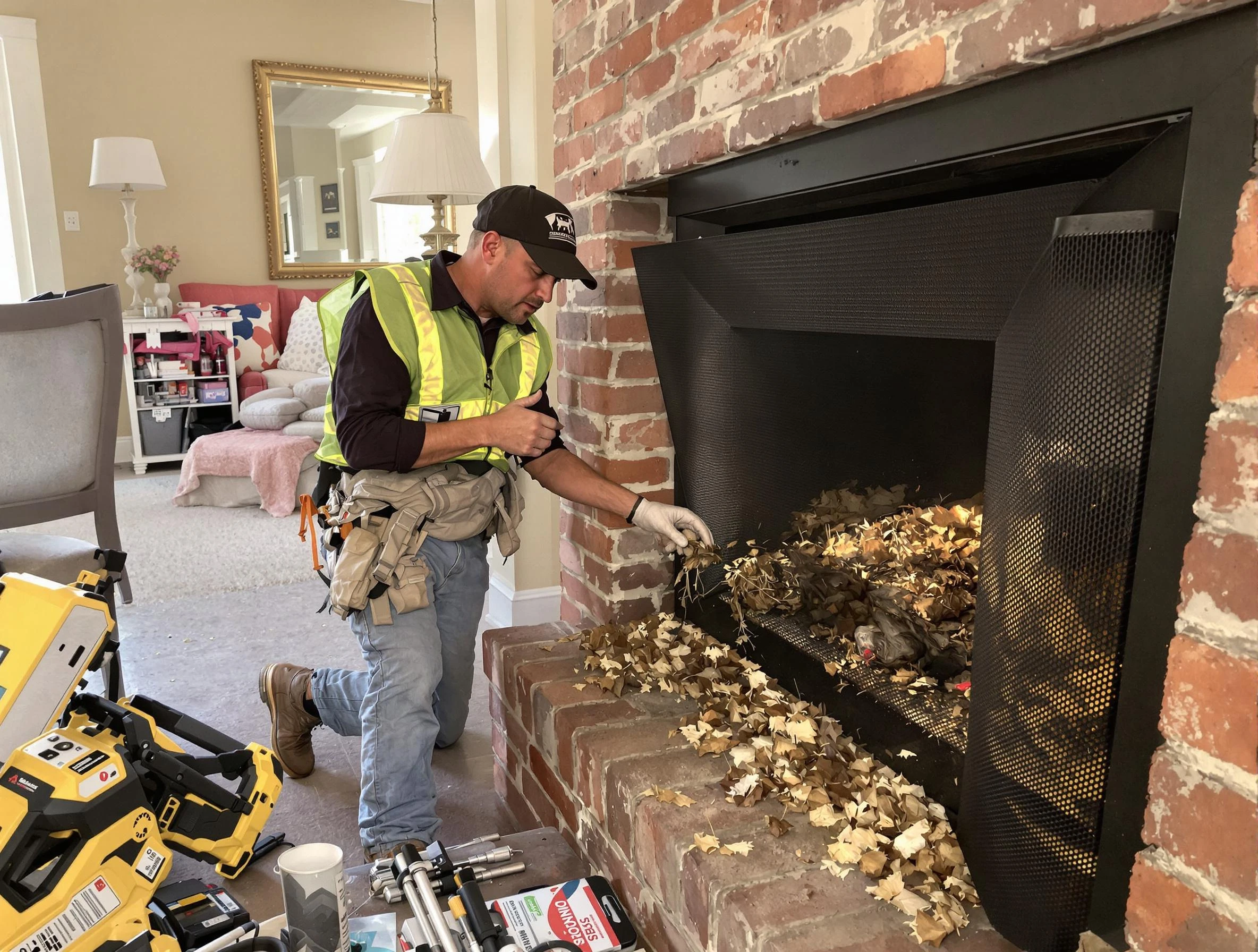 Safe screening installation by Vinings Chimney Sweep in Vinings, GA