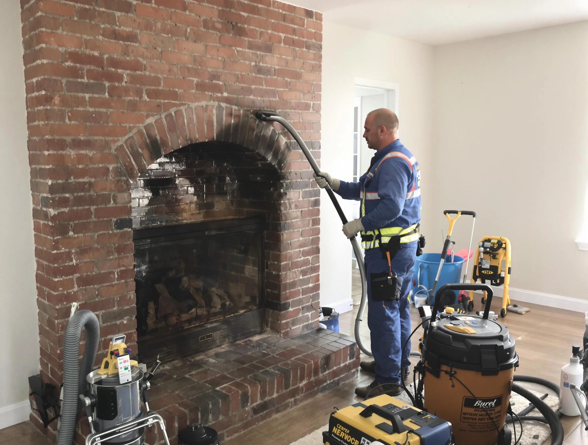 Vinings Chimney Sweep expert performing detailed chimney sweep in Vinings, GA