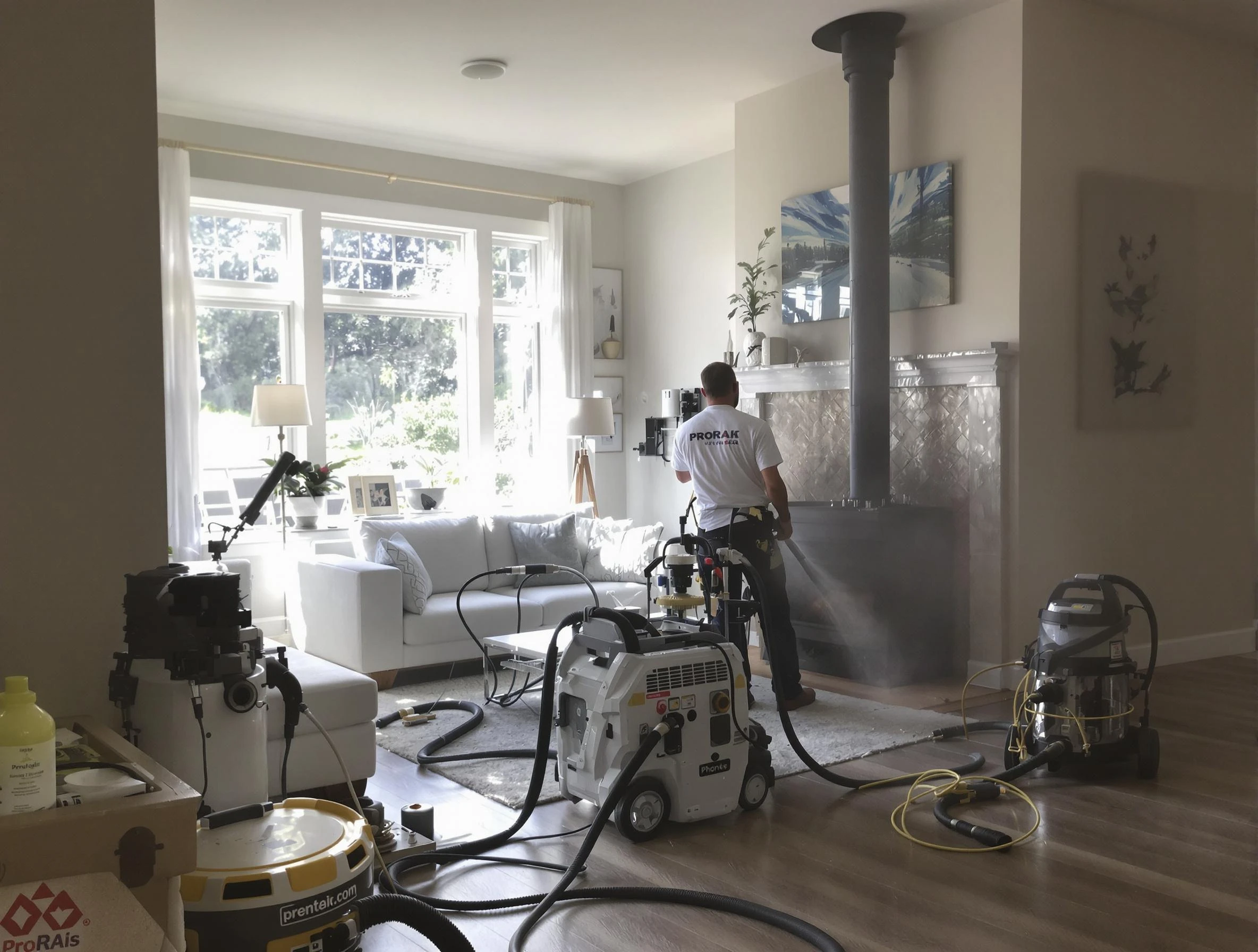 Soot removal service by Vinings Chimney Sweep for a fireplace in Vinings, GA